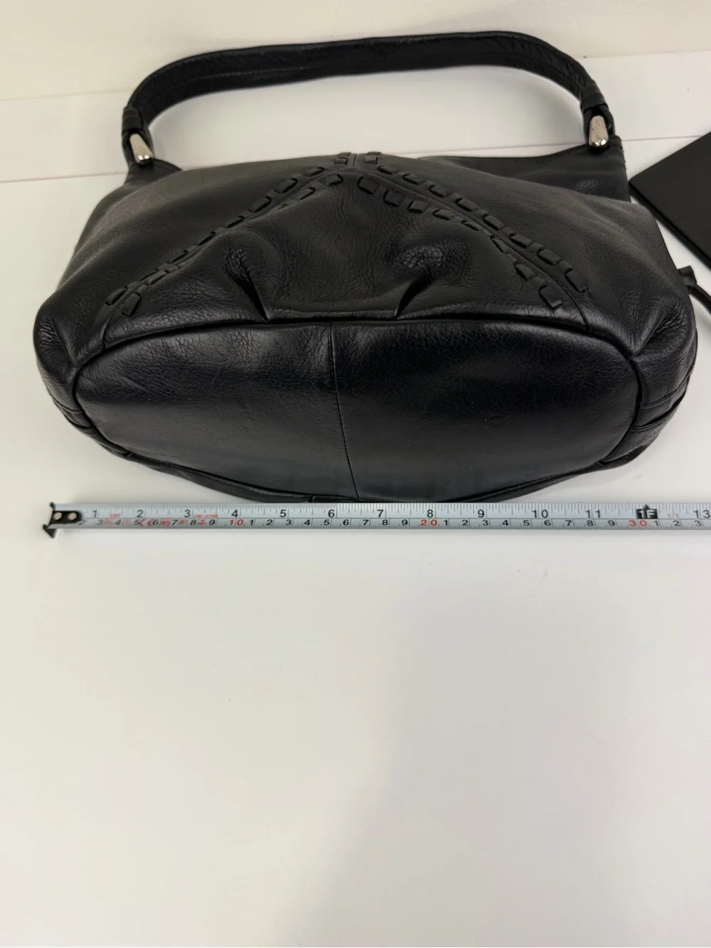 Makowsky Y2K Black Leather Hobo Shoulder Bag Boho Slouch Quiet Luxury